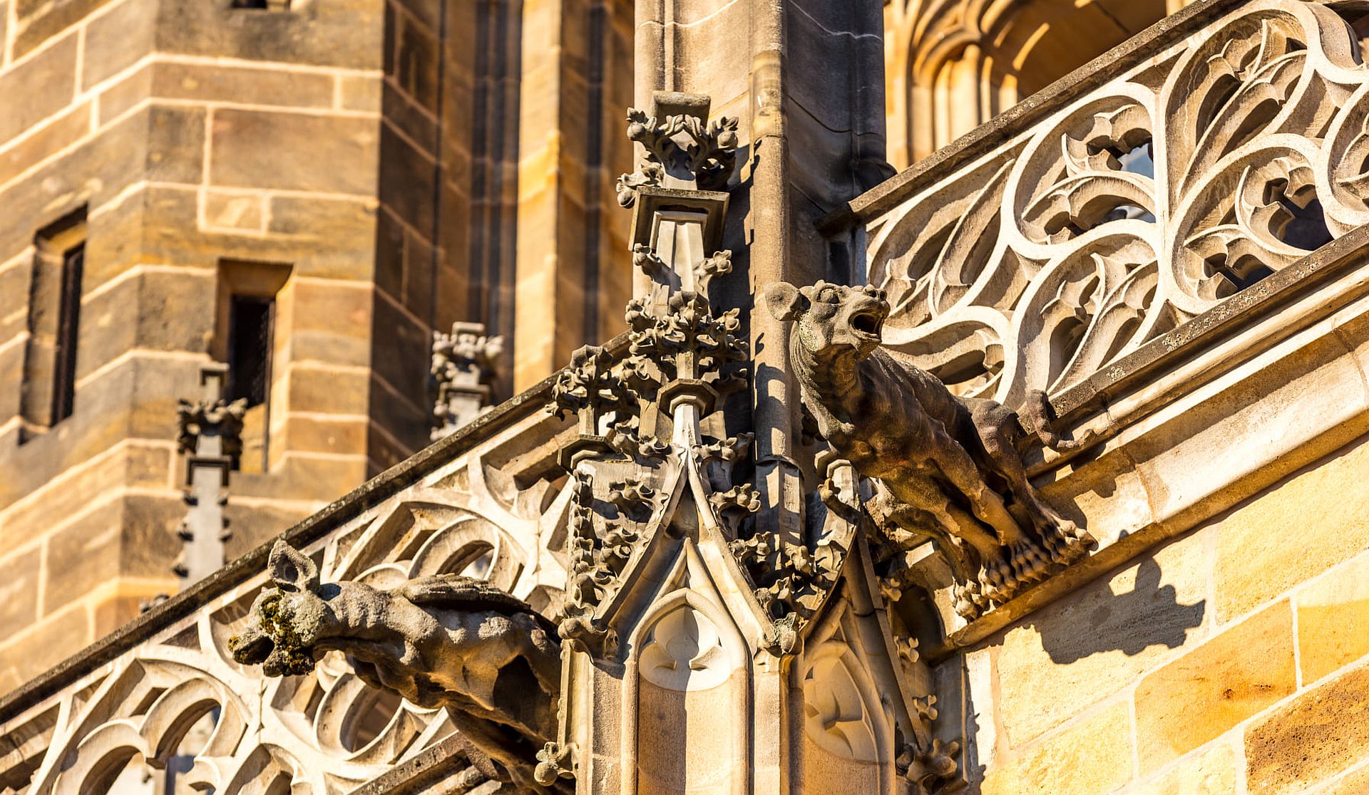 Gotische Frauenkirche - Details mit Wasserspeiern