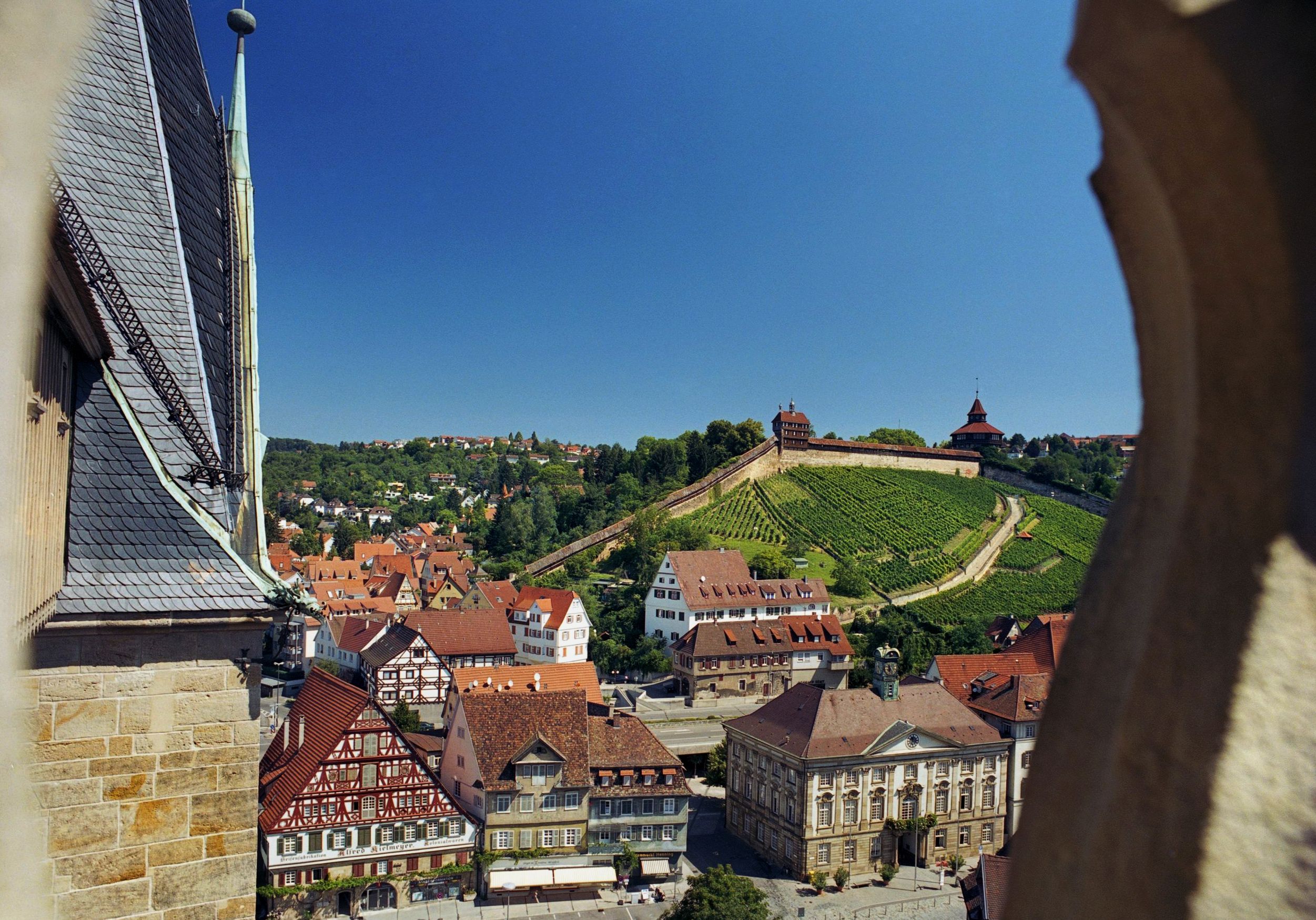 Die Burg aus der Perspektive der Stadtkirche - Türmerstube